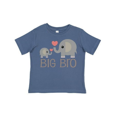 

Inktastic Big Bro Boys Elephant Brother Announcement Gift Toddler Boy Girl T-Shirt