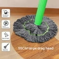 thumbnail image 2 of 2 in 1 Dehydrated Mop - Self-Wringing Torsion Mop, Floor Spin Mop System with Wringer Set, 360 Degree Spin Round Wall Cleaning Mop, Microfiber Cloth Mop Wet and Dry for Bathroom Floor Wall Bed, 2 of 7