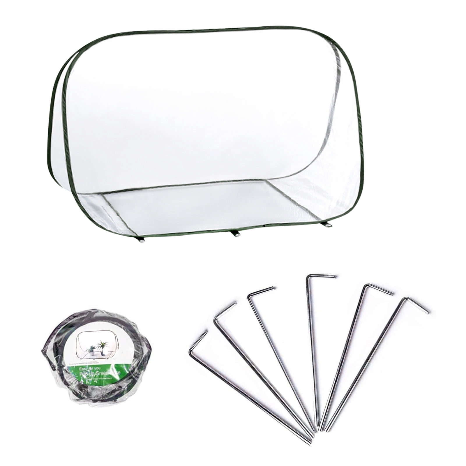 Pop-Up Mini Greenhouse, Plant Overwintering Protection Tent, Transparent PVC Cover, Zipper Ventilation Windows, Foldable Design for Indoor Outdoor Plants