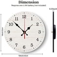 thumbnail image 2 of Weathered Blue Wooden Shabby Wood Teal Turquoise Green Painted Vintage Wall Clock Decorative for Living Room Decor Kitchen Bathroom Bedroom Office Silent Outdoor Waterproof Patio Wooden Analog Clock, 2 of 6