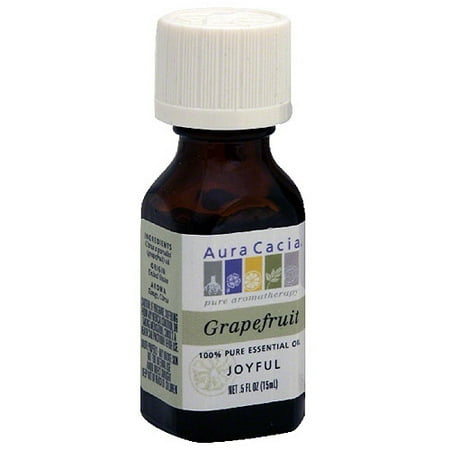 Aura Cacia Joyful Grapefruit 100% Pure Essential Oil, 0.5 fl oz