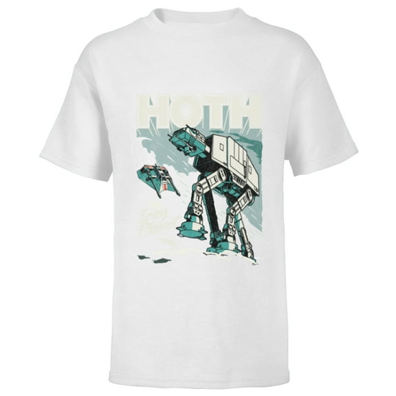 Star Wars Hoth The Ice Planet Retro Comic - Short Sleeve T-Shirt for Kids - Customized-White