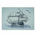 thumbnail image 1 of Vintage Boat Cutting Board, Old Sketch Yacht at Sea Adventure in Ocean Marine Aquarelle Art, Decorative Tempered Glass Cutting and Serving Board, Small Size, Pale Blue Dark Blue, by Ambesonne, 1 of 1