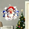 thumbnail image 4 of Hometravel 3D Santa Claus Wall Sticker, Christmas Themed Decorative Decal, Removable Door and Wall Decor for Holiday Atmosphere Creation, 4 of 5