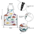 thumbnail image 3 of Colorful Dinosaurs Rainbow Pattern Kids Aprons for Girls and Boys,Adjustable Neck Strap Toddler Aprons for Kids Cooking Baking, 3 of 6