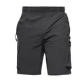 thumbnail image 4 of Men's Hiking Cargo Shorts 10" with Zipper Pockets Quick Dry Casual Stretch Golf Work Short Outdoor Summer Black 2XL, 4 of 5