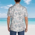 thumbnail image 4 of Pofeuu white Moose winter tree Print Hawaiian Shirt for Men Sleeves Casual Button Down Summer Beach Dress Shirts T-Shirts,3X-Large, 4 of 7