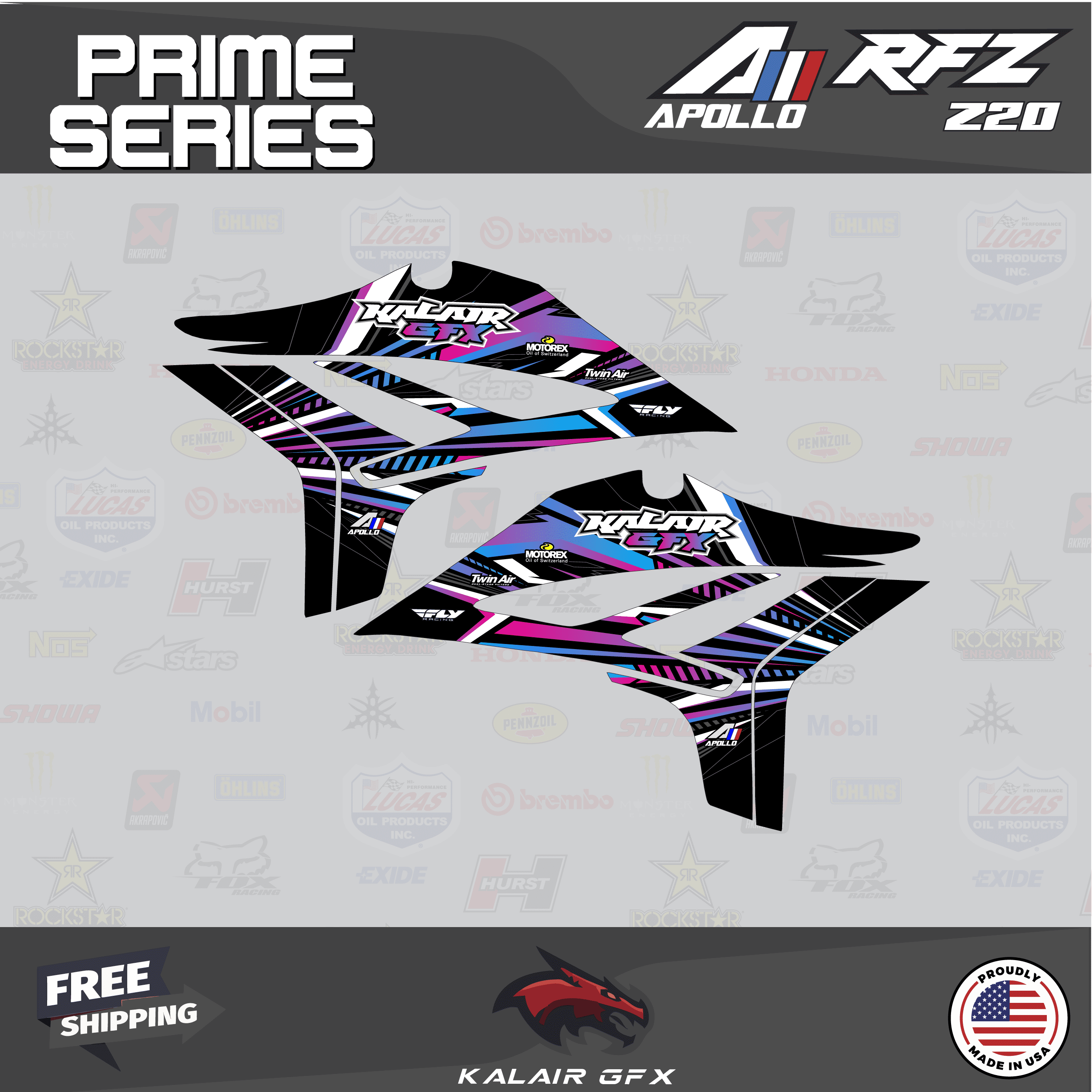 Kalair GFX Graphics Kit for Apollo RFZ Z20 Z40 (All Years) Prime