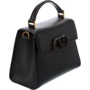 Valentino VSLING Mini Leather Satchel, Black