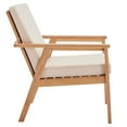 thumbnail image 3 of Modway Vero Ash Wood Outdoor Armchair in Natural and Beige, 3 of 8