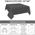 thumbnail image 2 of Square Tablecloth 52 x 52 Inch, Black White Plaid Kitchen Square Table Cloth Spillproof Soil Resistant Tablecloth Farmhouse Table Cover for Dining, Party, Buffet, Wedding, 2 of 8