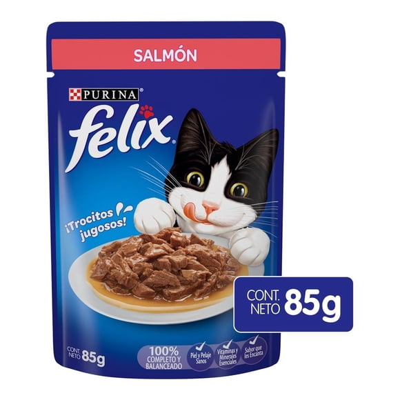 Alimento para Gato Purina Felix ¡Trocitos Jugosos! Salmón 85 g