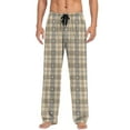 thumbnail image 2 of Mens Pajama Pants with Pockets Straight Leg Pajama Bottoms Casual Plaid Printed Drawstring Elastic Waist Comfort Sleepwear Loungewear Trousers Pant, 2 of 6