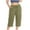 Army Green, variant on Fmbrln Womens Plus Size Cargo Capris Drawstring Elastic Waist Multi Pockets Sweatpants Casual Comfy Athletic Pants Brown 4XL