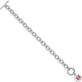 thumbnail image 2 of Sterling Silver Rhodium Engraveable Enamel Disc Medical Id Bracelet (8.75 X 16) Made In United States xsm118-8.75, 2 of 5