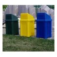 thumbnail image 3 of Sturdy Essentials 32 Gallon Square 100% Recycled Plastic Heavy Duty Outdoor Trash Can with Push Lid - White, 3 of 5