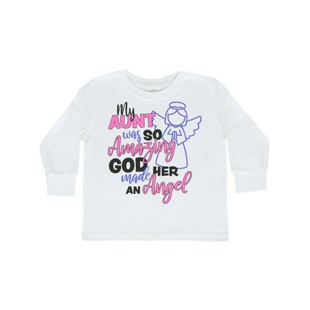 

Inktastic My Aunt was so Amazing God Made her an Angel Gift Toddler Toddler Girl Long Sleeve T-Shirt