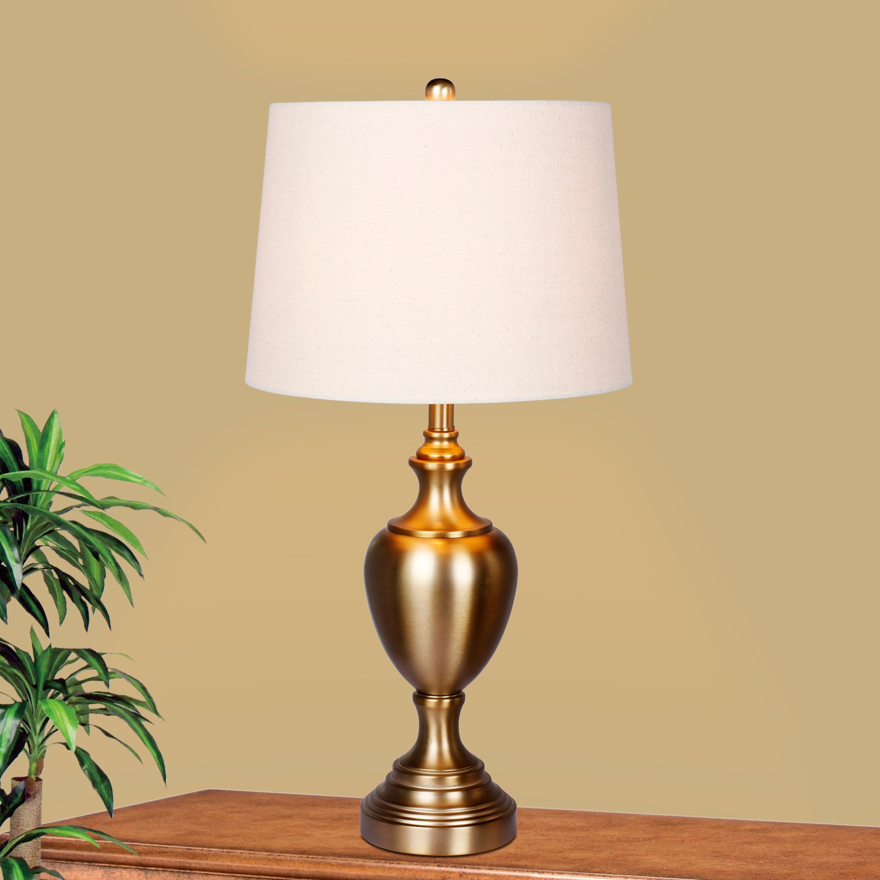 Cory Martin W-1566AG-2PK Urn with Pedestal Base Metal Table Lamps 30 Plated Antique Gold 2 Set Fangio Lighting 