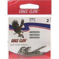 thumbnail image 2 of (3 pack) Eagle Claw 214AH-2 Aberdeen Light Wire Non-Offset Hook, Bronze, Size 2, 10 Pack, 2 of 5