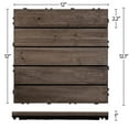 thumbnail image 2 of 27PCS Wood Flooring Tiles Interlocking Patio Deck Tiles Blocks Indoor Outdoor Solid Wood 12 x 12in for Garden, Poolside, Yard, Indoor and Outdoor, 2 of 5