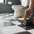thumbnail image 2 of Peel and Stick Floor Tile, Black Checked Pattern Continuous Vinyl Roll Flooring – 15.7'' x 19.68 ft Roll Covers 25.83 sq. ft, Effortless Alignment, Seamless Look Design for Bathroom, Kitchen, 2 of 18