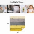 thumbnail image 4 of Yellow Grey Cloth Napkins, Vintage Stripe Farmhouse Wood Grain Ombre Washable and Reusable Dinner Napkins Set of 8, Table Napkin for Kitchen Party Birthday Wedding Hotel Housewarming 20"x20", 4 of 8