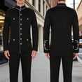 thumbnail image 2 of QHFBli Gothic Steampunk Army Officer Style Pea Coat Jacket, 2 of 7