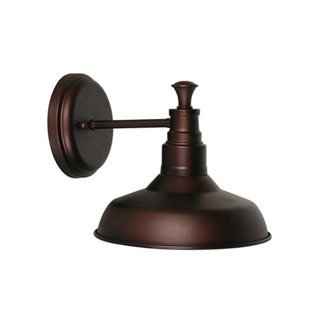Half Wall Sconce 1 Light - Design House 519900 Kimball 1-Light Wall Sconce, Modern Design with Modern Shade, Coffee Bronze