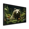 thumbnail image 2 of Designart "Capricious Grizzly Bears In Woods I" Animals Bear Picture Framed Canvas Prints, 2 of 5