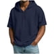 thumbnail image 1 of Ceisia Men's Relaxed Fit Short Sleeve Hooded T-Shirt with Drawstring and Side Pockets Navy M Gifts, 1 of 8