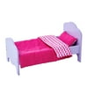 Olivia's Little World Doll Single Bed & Bedding Set Modern Chevron, MDF & Polyester