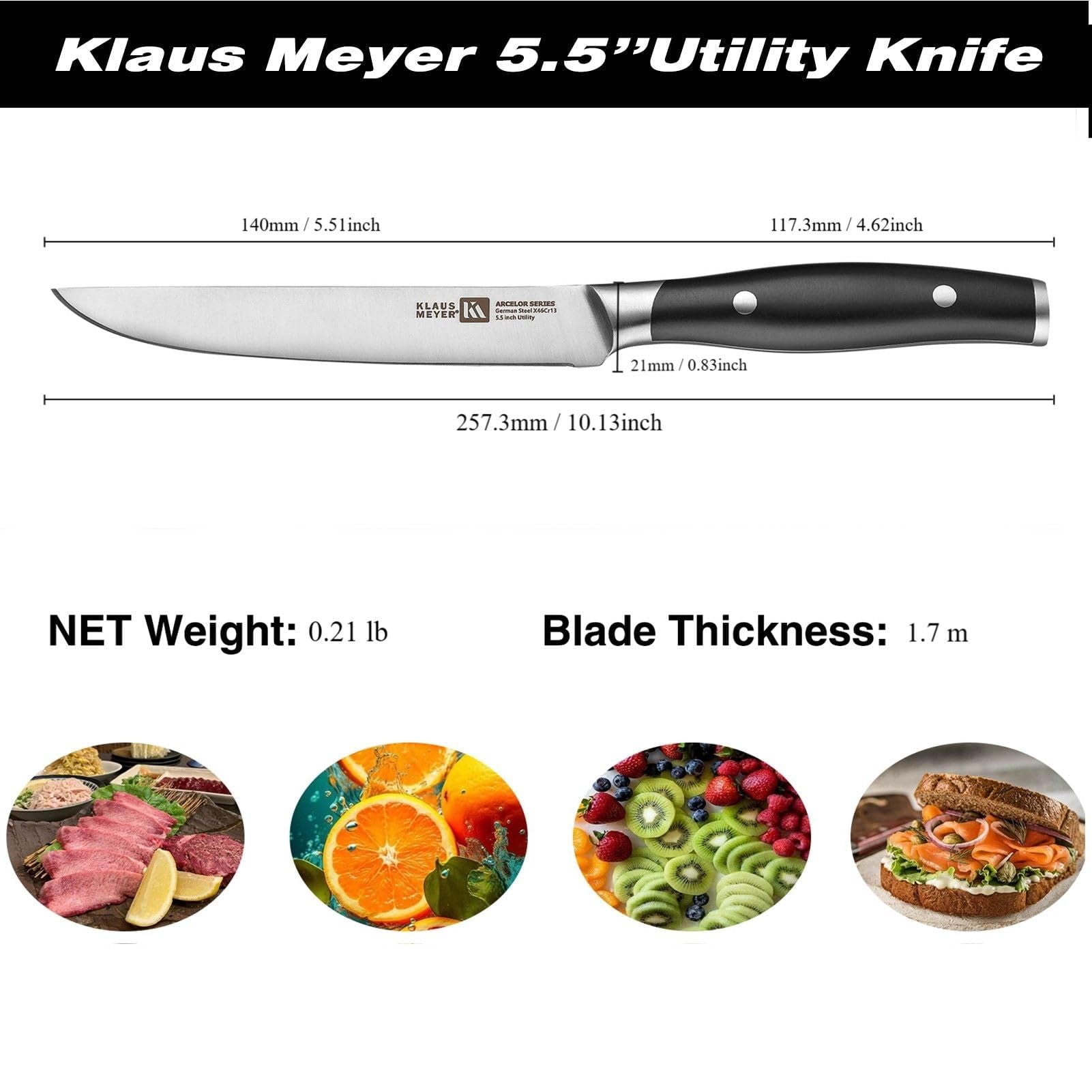 Klaus Meyer Arcelor Exclusive German Steel 3 Piece Knife Set