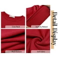thumbnail image 5 of Fantaslook Fitted Long Sleeve Shirts for Women Stretch Casual Basic Tops Crewneck Ribbed Tees Shirts, 5 of 8