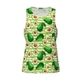 thumbnail image 4 of Fotbe Avocado Green Striped Pattern Men's Quick Dry Workout Tank Top Gym Muscle Tee Fitness Bodybuilding Sleeveless T Shirt Breathable Workout Shirt-, 4 of 9