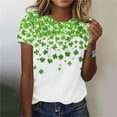 thumbnail image 2 of Fewfanhot Tops for Women Trendy St Patricks Day Shirt Women Funny Saint Patricks Day Shirts Cute Shamrock Tshirt Graphic Tee Tops, 2 of 6