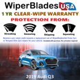 thumbnail image 2 of 2019 Audi Q3 Beam Wiper Blades Wipers w/1yr Warranty (Set of 2) (WiperBladesUSA), 2 of 5