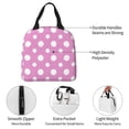 thumbnail image 3 of Rocae Purple And White Polka Dot for Insulated Lunch Bag for Women Men,Large Lunch Box for Work School Picnic Hiking Daytrip, 3 of 5