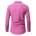 thumbnail image 6 of Men Clothing, Men's Striped Long Sleeve Dress Shirt Casual Wrinkle Free Stretch Slim Work Blouse Business Office Button Down Shirts, 6 of 8
