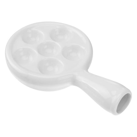 

1Pc Ceramic Snail Dish Escargot Baking Plate with Handle Kitchen Gadget