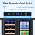 thumbnail image 4 of BODEGA Stainless Steel 24 inch Dual Zone Wine Refrigerator Upgraded 88 Cans 25 Inch 19 Bottles Built-in and Freestanding Wine Cooler, 4 of 8