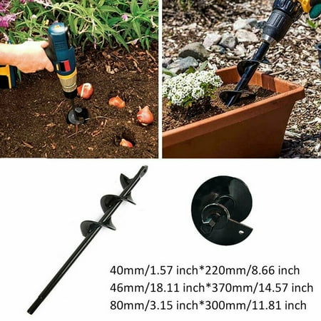 Auger Bit File - Earth Auger Bit, Fence Post Hole Digger,9inch 12inch, Yard Earth Aerating Irrigating Planting Auger Drill Bit Digs Holes