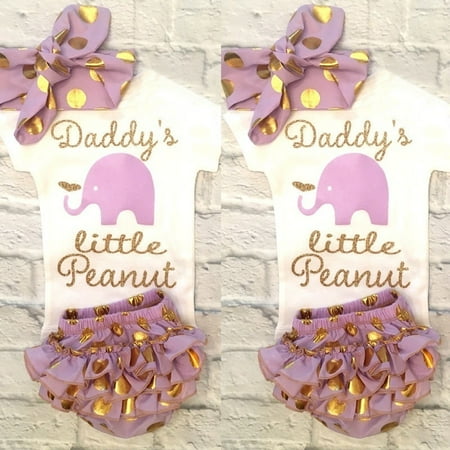 Floral Outfit Girl - 3PCS Newborn Kids Baby Girl Floral Clothes Jumpsuit Romper Bodysuit Pants+Headband Outfit Set