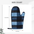 thumbnail image 2 of A Pair Of Heat Insulation And Anti-Perm Gloves 7×11in Thick Anti-Perm Palm With Silicone Piece Lanyard Design Is Easy To Hang Midnightblue Buffalo Plaid Check Tartan Scotland_1, 2 of 8