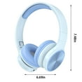 thumbnail image 3 of Wireless Bluetooth Headphones, 65H Playtime, 6 EQ Sound Modes, HiFi Stereo Over Ear Headphones with Microphone, Foldable Lightweight Bluetooth 5.3 Headphones for Travel/Office/Cellphone/PC - Blue, 3 of 8
