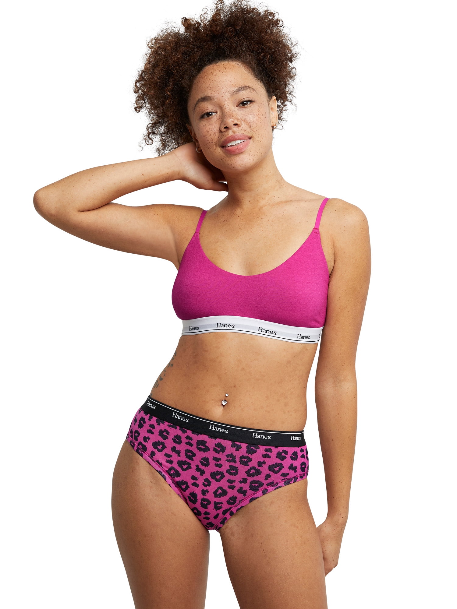 Hanes Originals Women's Hi-Leg Underwear, Breathable Cotton Stretch, 6-Pack
