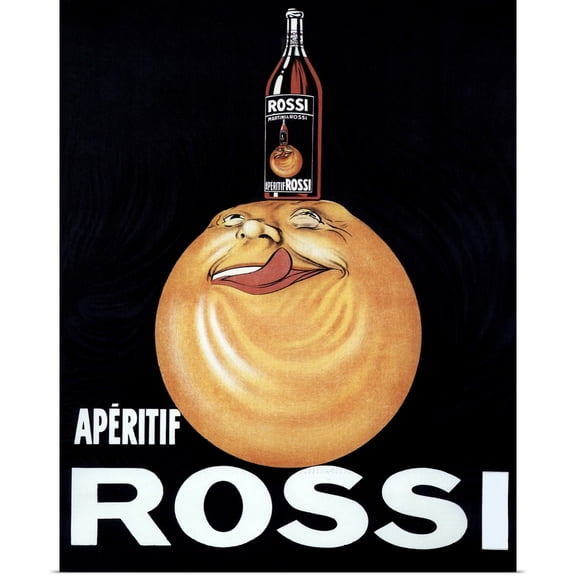 Great BIG Canvas | Rolled Vintage Apple Collection Poster Print entitled Rossi - Vintage Beverage Advertisement