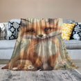 thumbnail image 2 of BCIIG Cute Fox Throw Blanket - Soft Plush, Lightweight, Warm, Fuzzy Anti-Pilling Flannel Blanket for Couch, Bedroom, Travel, Bed - Perfect Comfy Gift for Kids and Adults   40x50in, 2 of 6