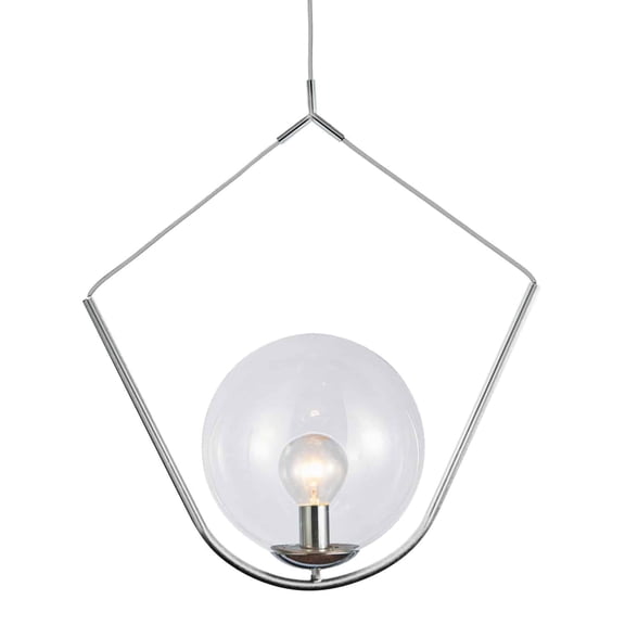 Dainolite 1 Light Incandescent Pendant Polished Chrome
