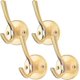 thumbnail image 1 of Wall Hooks, 4Pcs Coat Hooks Hardware Towel Hooks for Hanging Coats Double No Rust Black Robe Hooks, 1 of 4