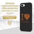 thumbnail image 2 of Case Yard Wooden Case for iPhone-8-Plus Soft TPU Silicone cover Slim Fit Shockproof Wood Protective Phone Cover for Girls Boys Men and Women Supports Wireless Charging I Love Istanbul Design, 2 of 7